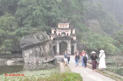 Entrance to the temple with pagoda.